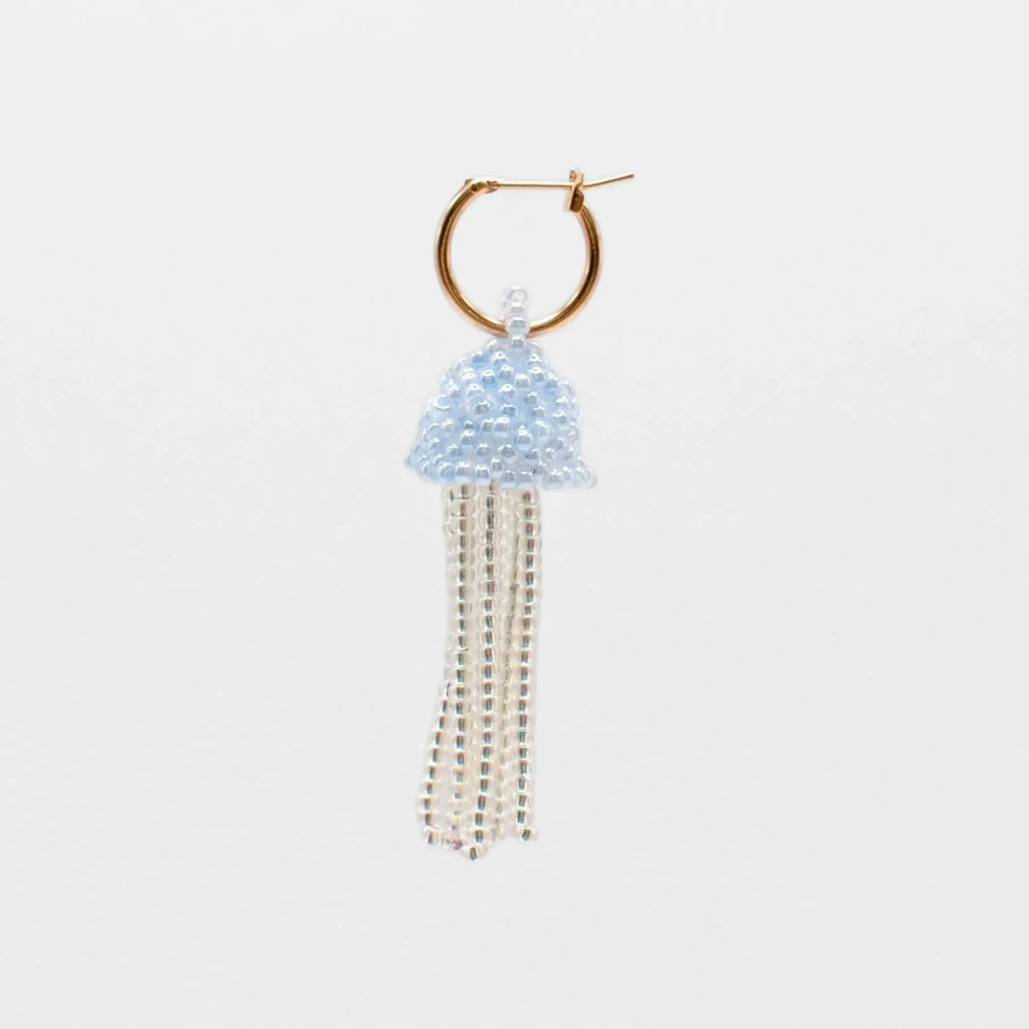 Blue Medusa Hoop Earring