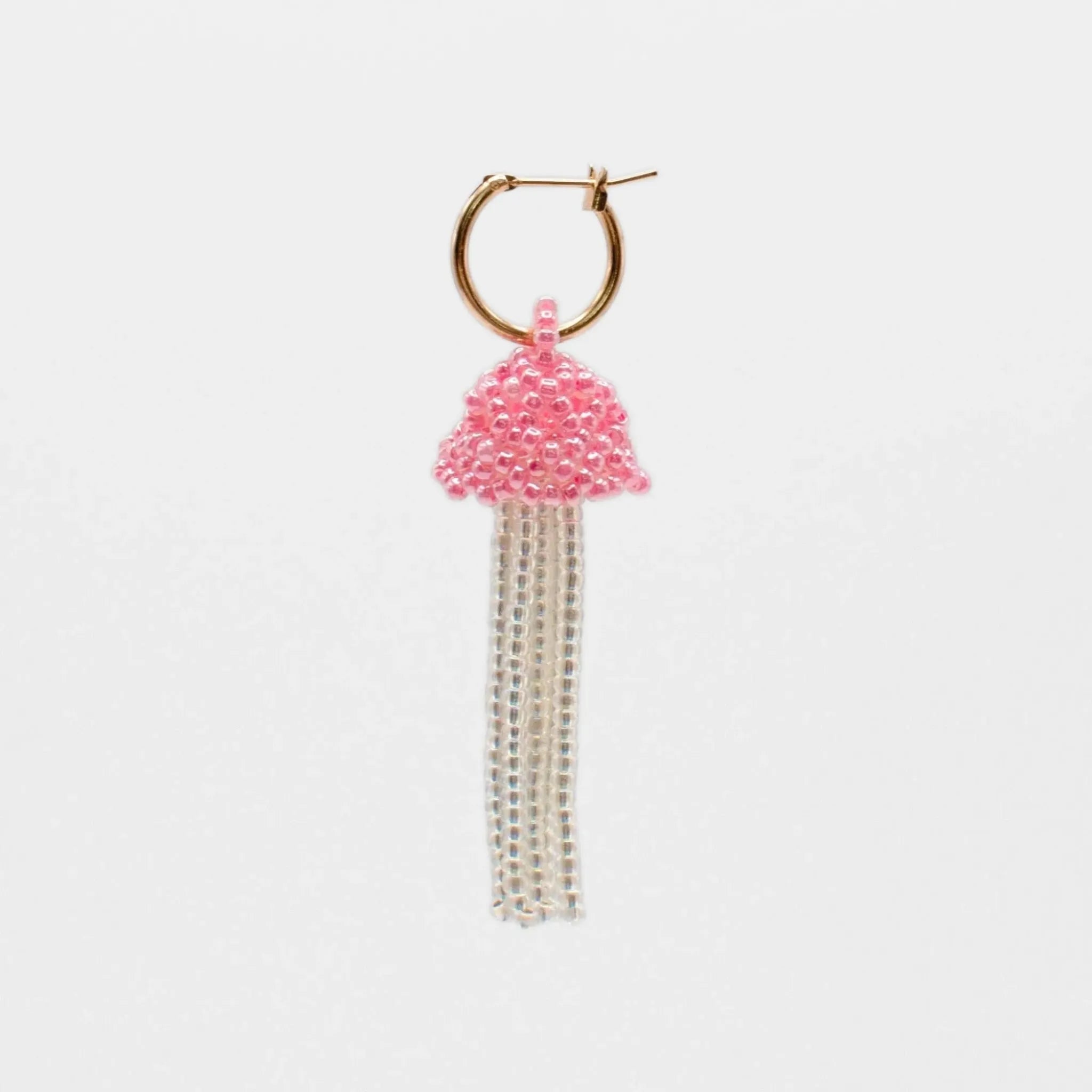 Pink Medusa Hoop Earring