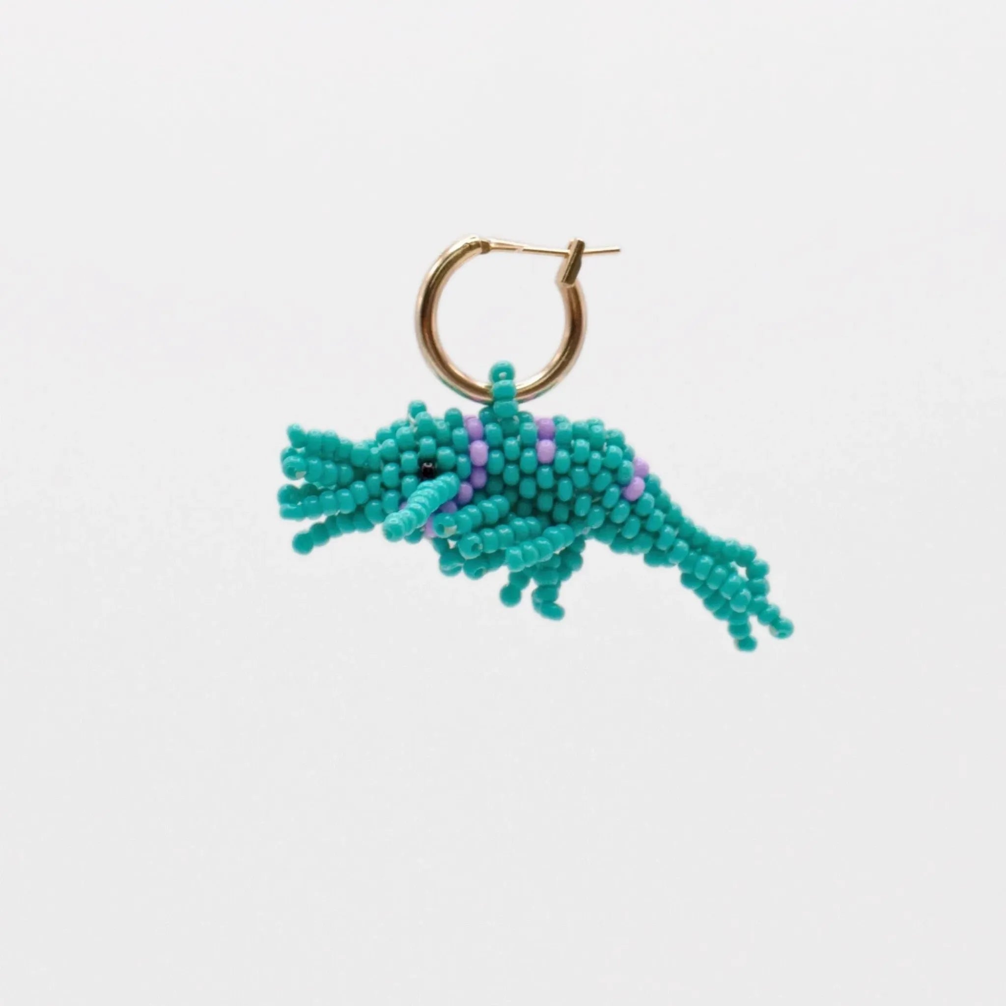 Turquoise Shrimp Hoop Earring