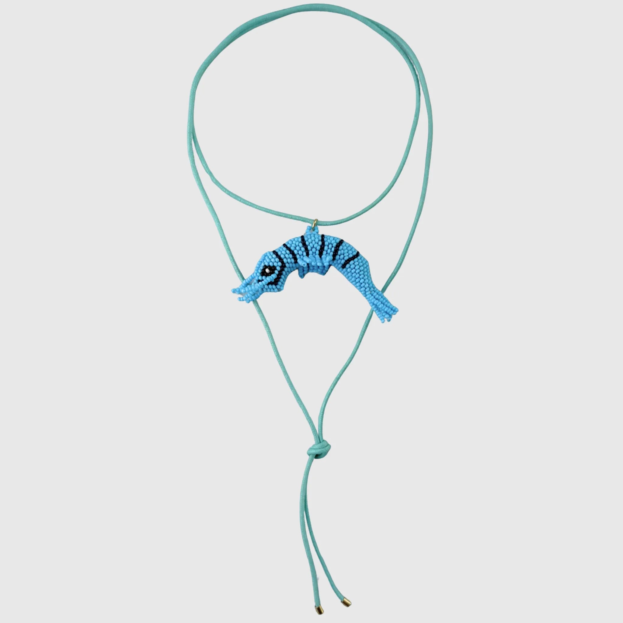 Blue & Navy Shrimp Necklace