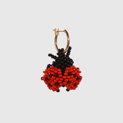 Ladybug Hoop Earring