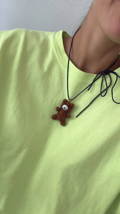 Brown Teddy Bear Necklace