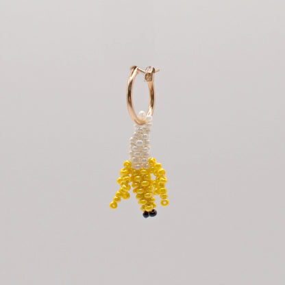 Tiny Banana Hoop Earring
