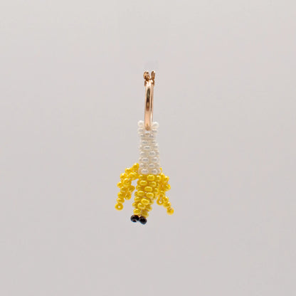 Tiny Banana Hoop Earring