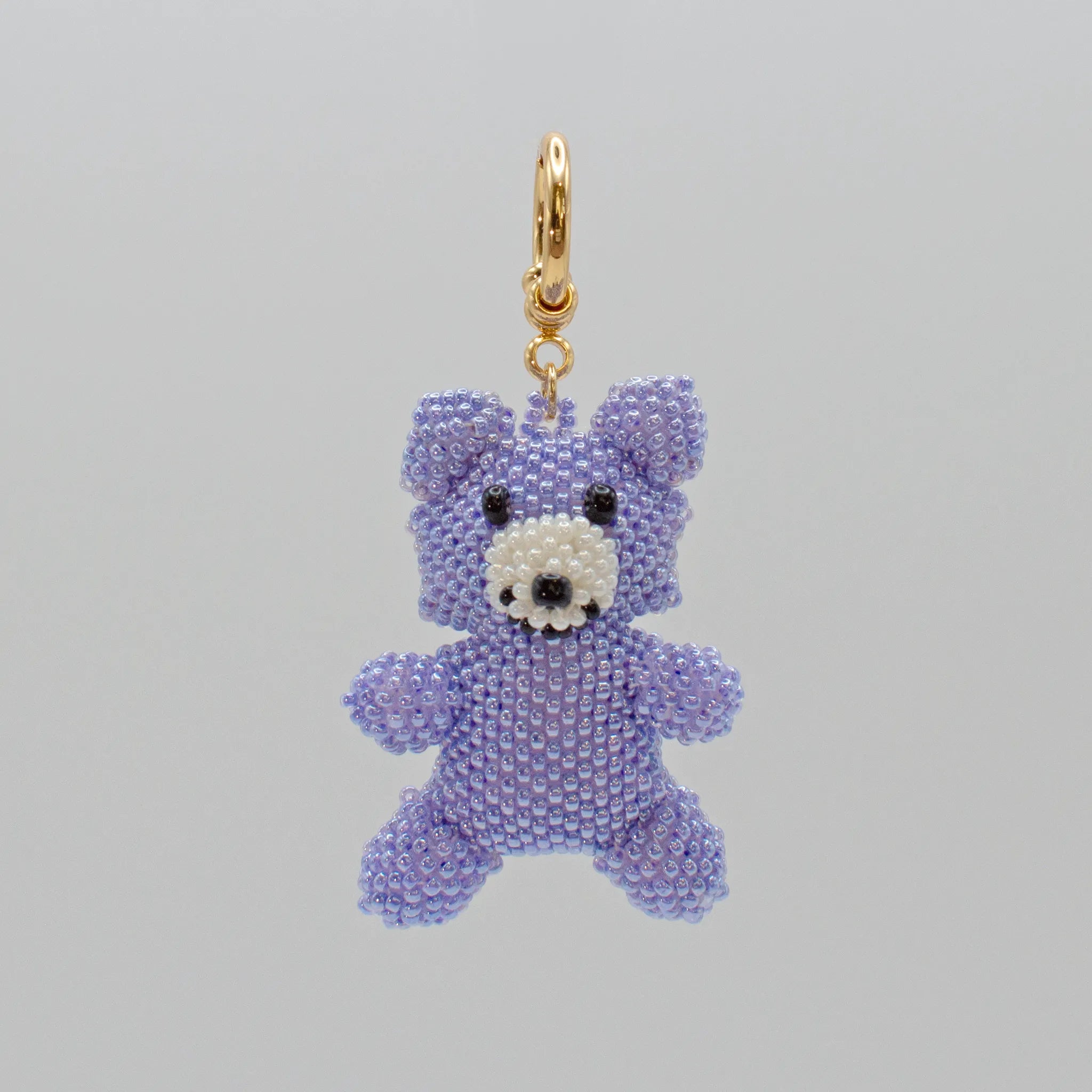 Lilac Teddy Bear Charm