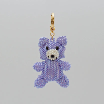 Lilac Teddy Bear Charm