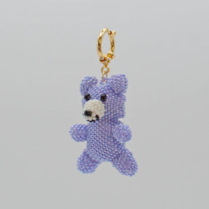 Lilac Teddy Bear Charm
