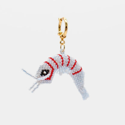 Blue & Red Shrimp Charm