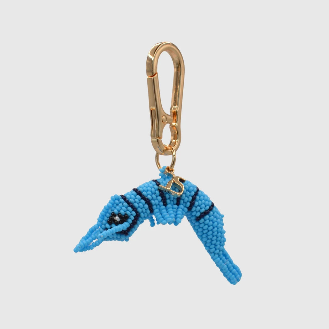 Blue & Navy Shrimp Charm