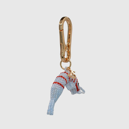 Blue & Red Shrimp Charm