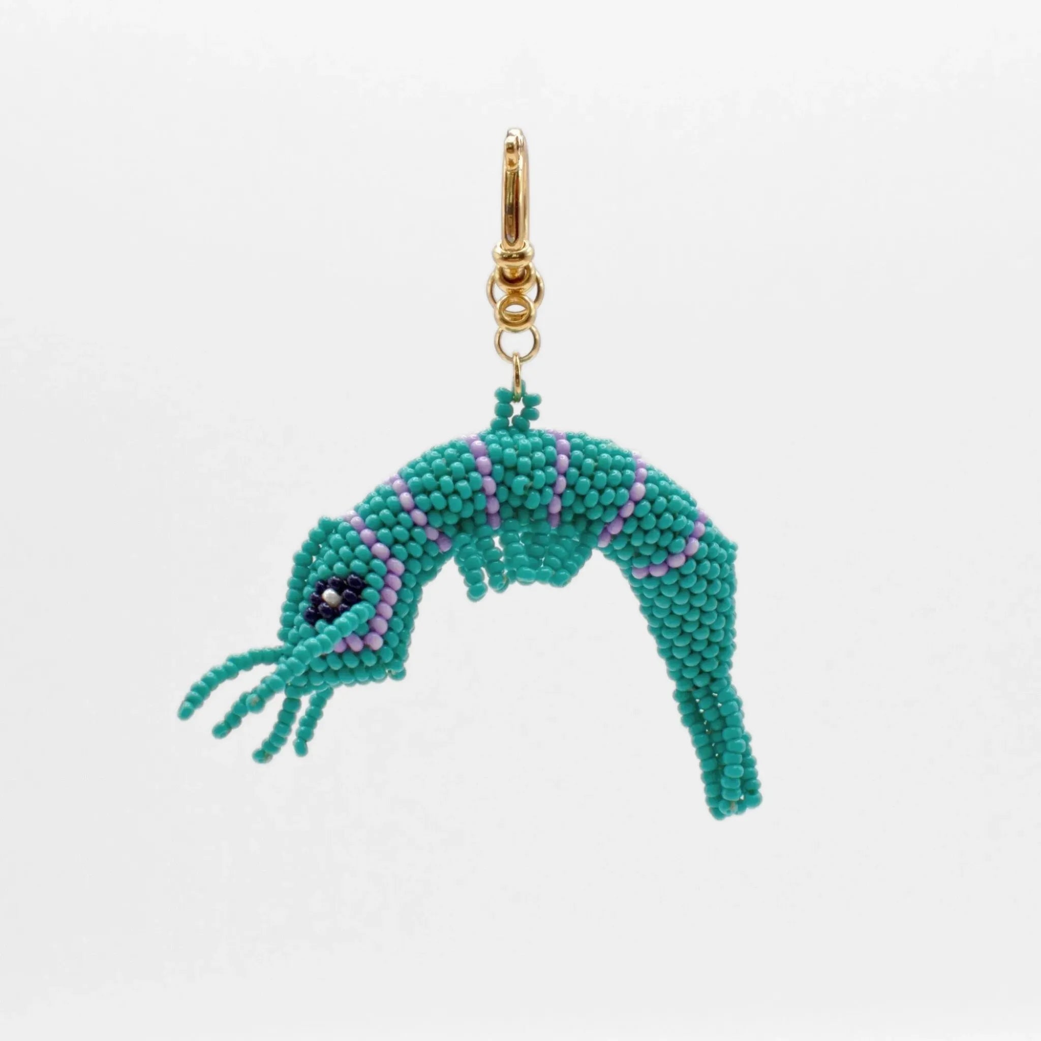 Turquoise Shrimp Charm