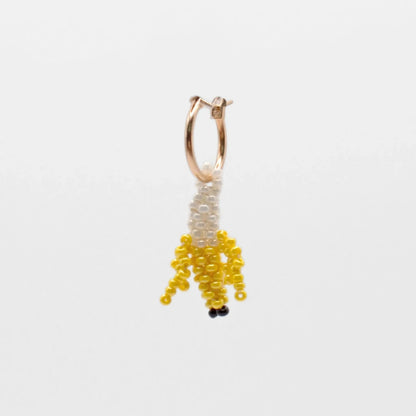 Tiny Banana Hoop Earring