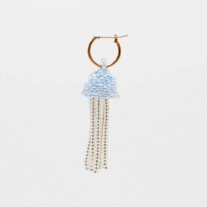 Blue Medusa Hoop Earring