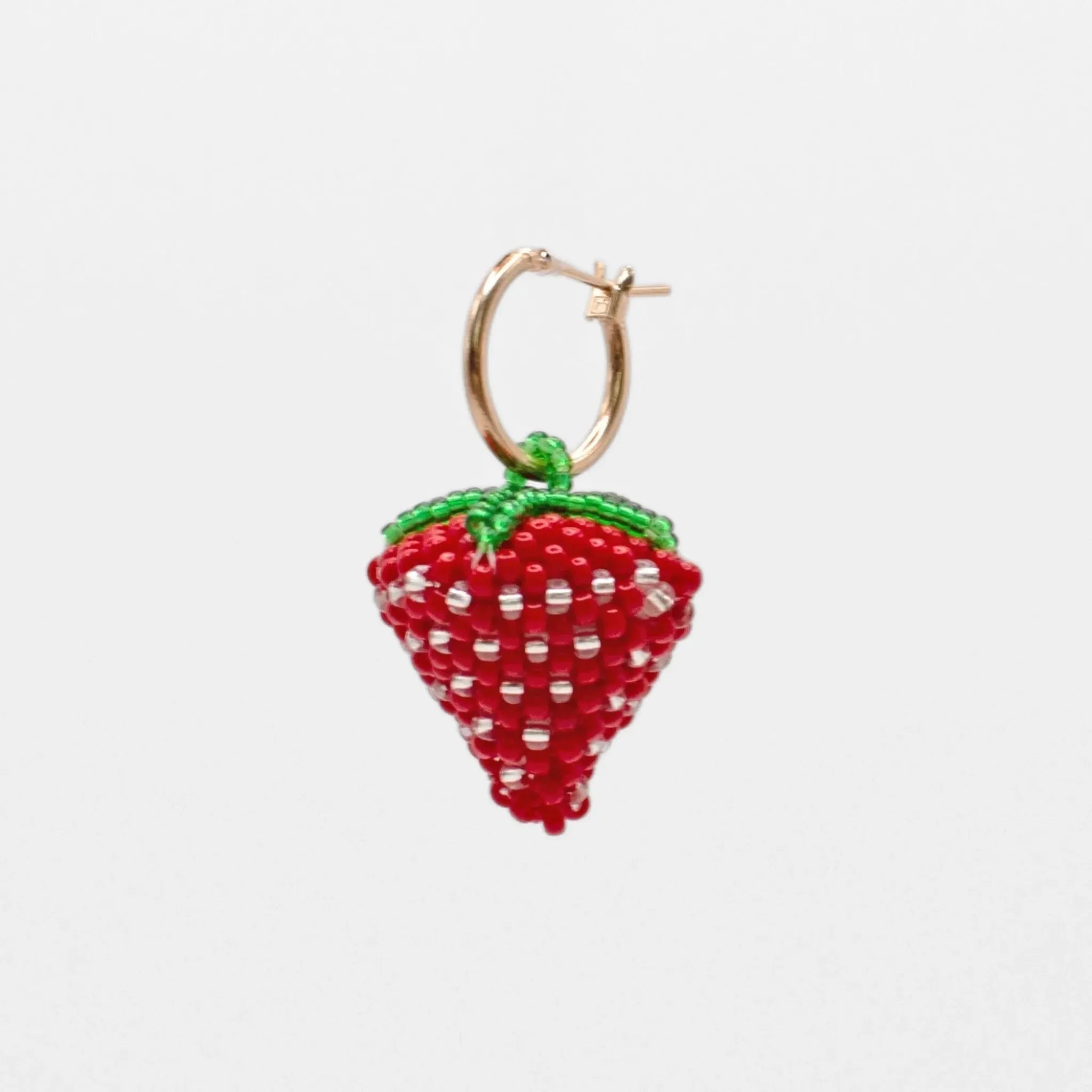 Strawberry Hoop Earring