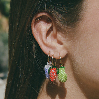Grape Hoop Earring
