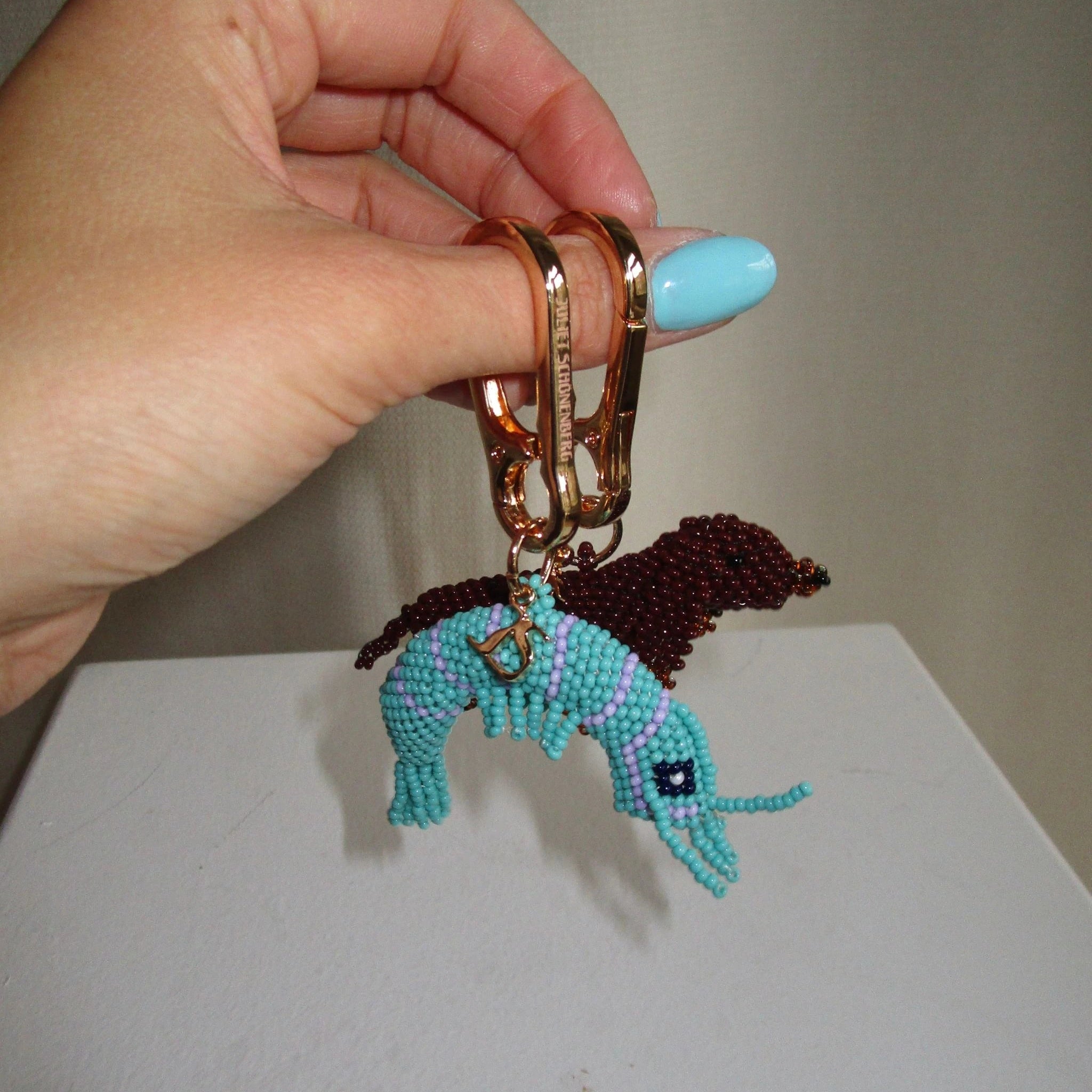Turquoise Shrimp Charm