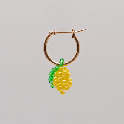 Tiny Lemon Hoop Earring