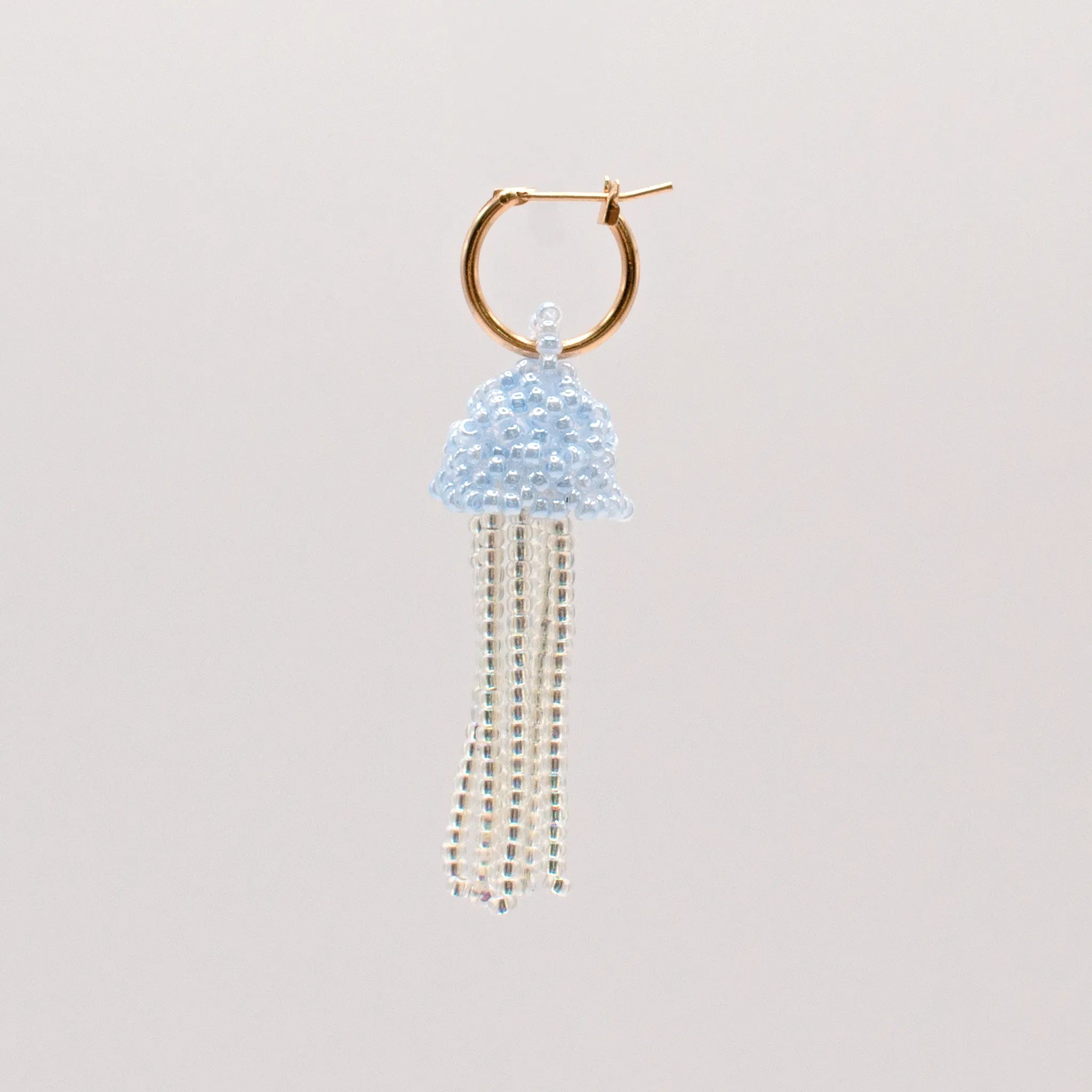 Blue Medusa Hoop Earring