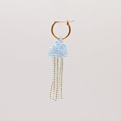 Blue Medusa Hoop Earring