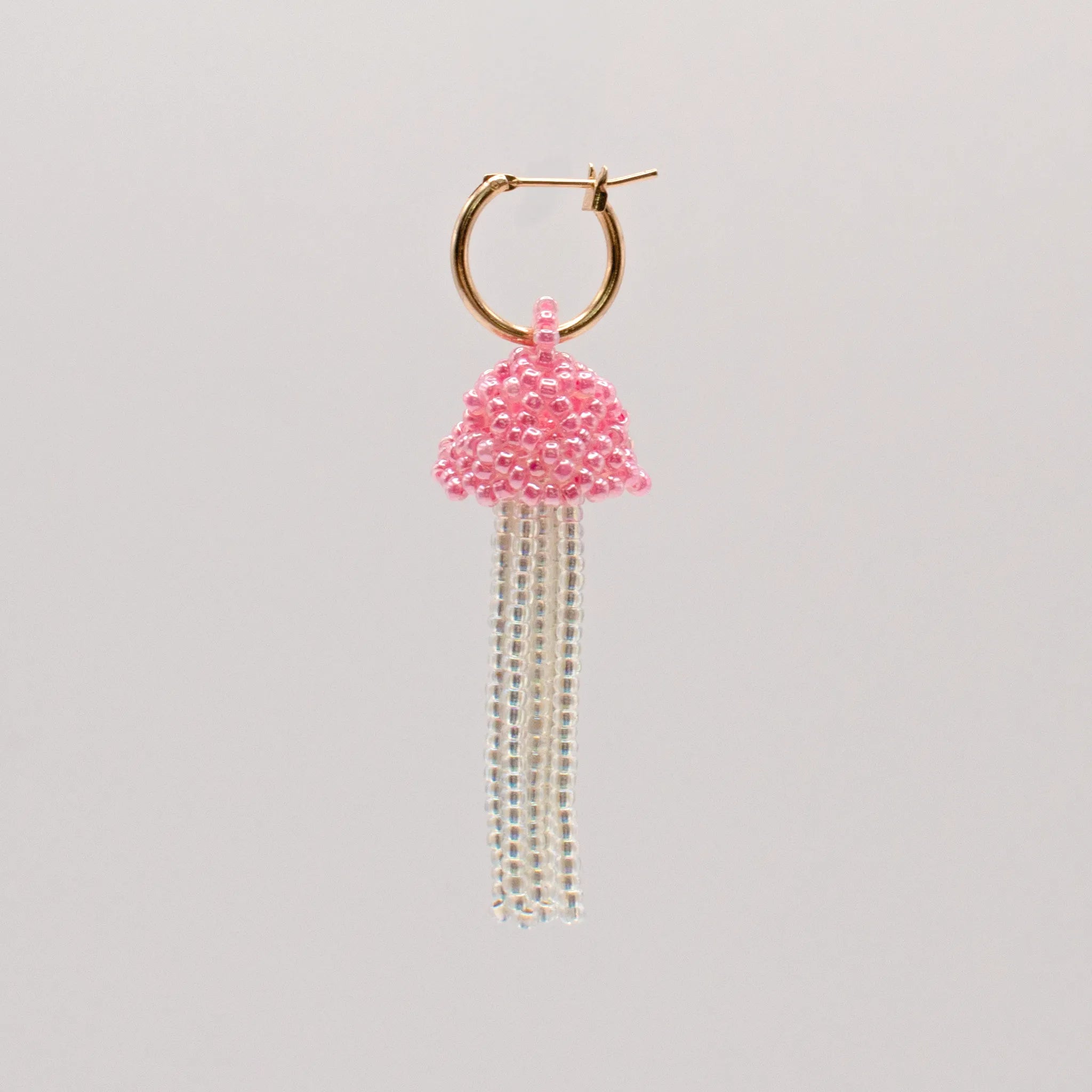 Pink Medusa Hoop Earring