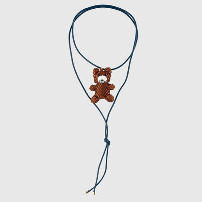 Brown Teddy Bear Necklace