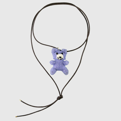 Lilac Teddy Bear Necklace