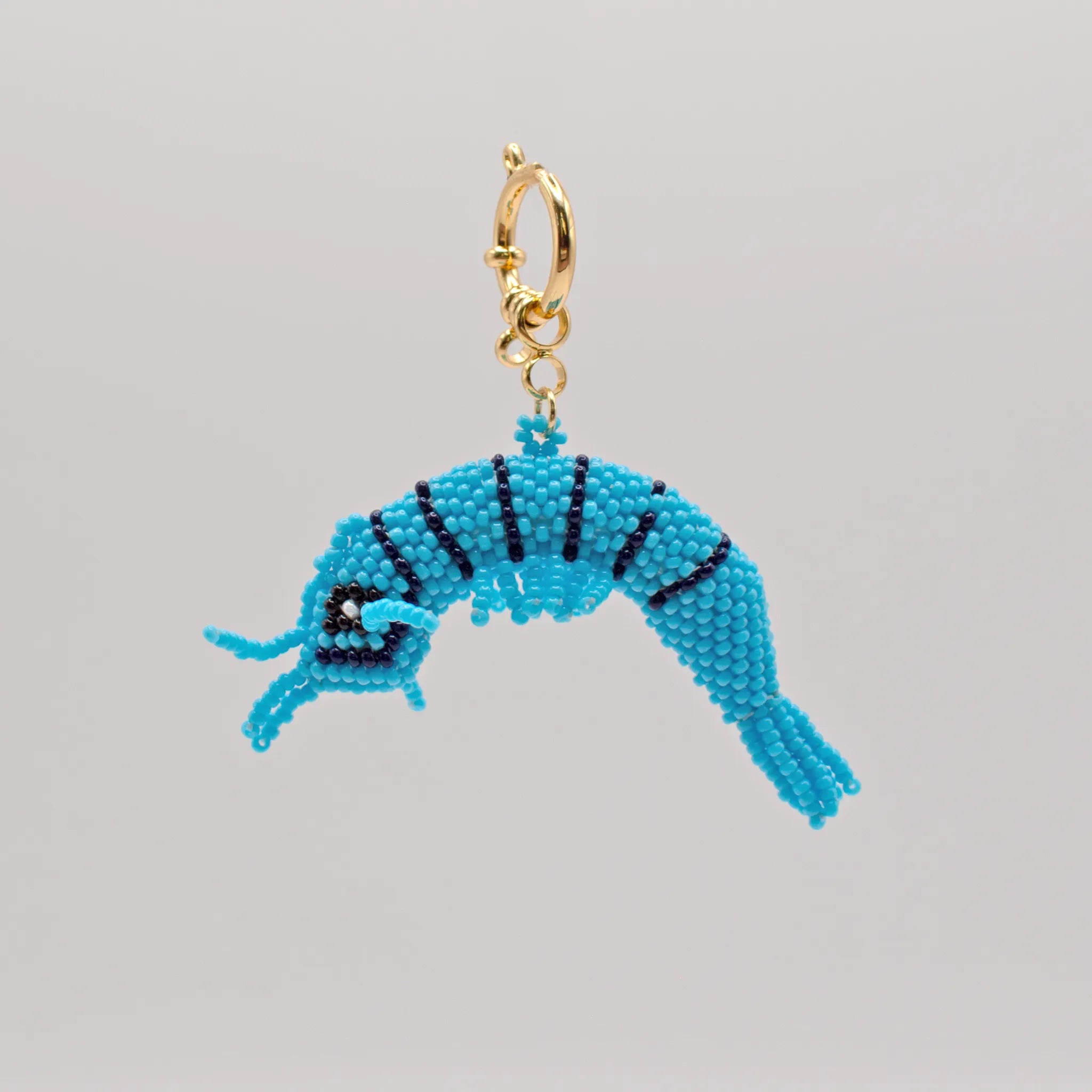 Blue & Navy Shrimp Charm