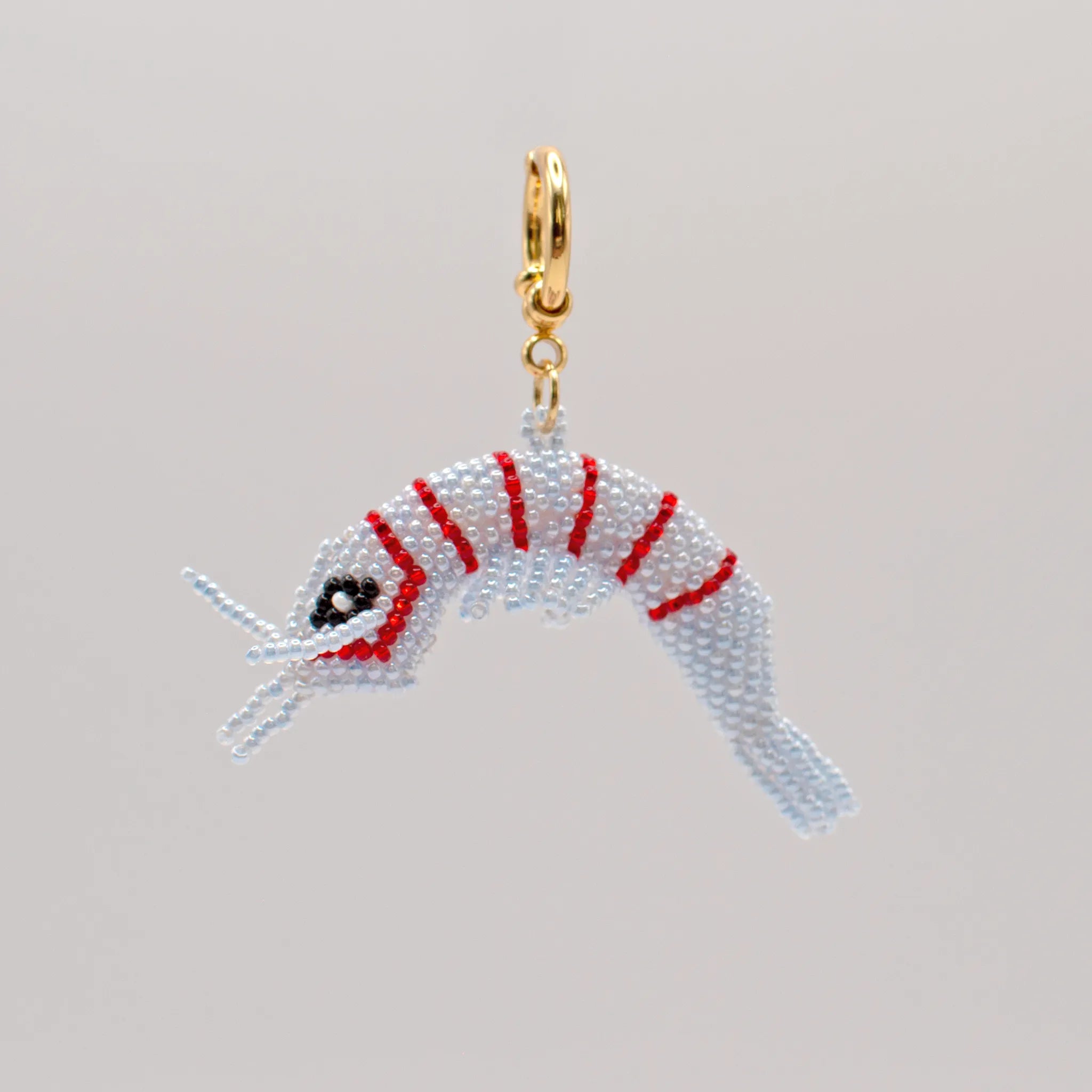 Blue & Red Shrimp Charm