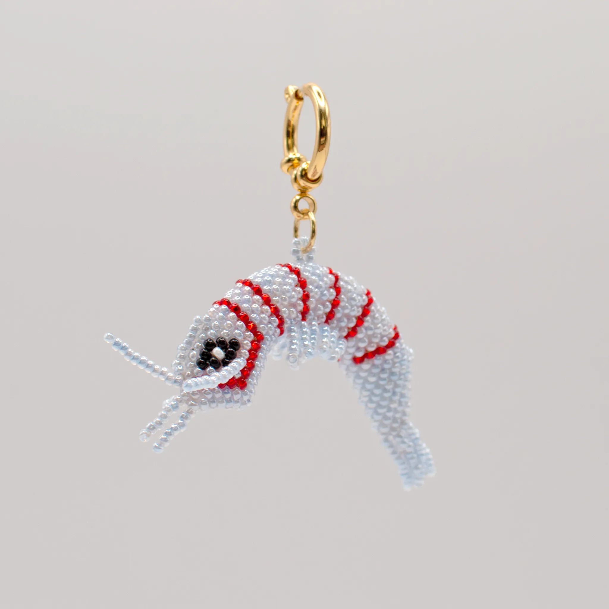 Blue & Red Shrimp Charm