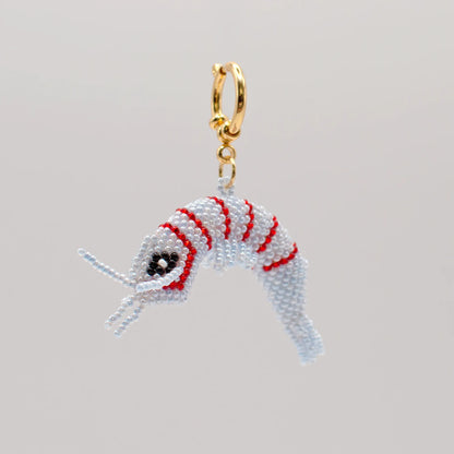 Blue & Red Shrimp Charm