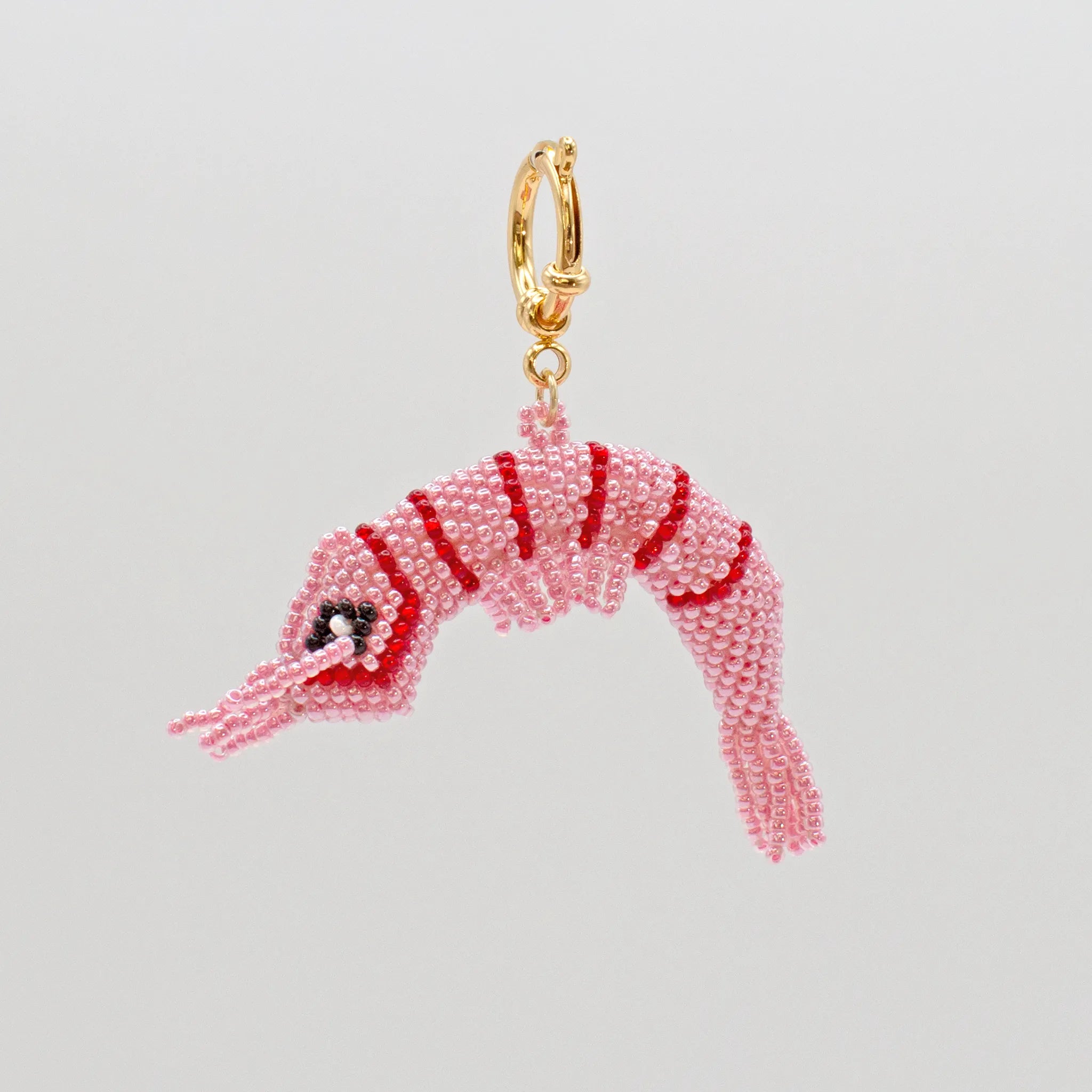 Pink Shrimp Charm