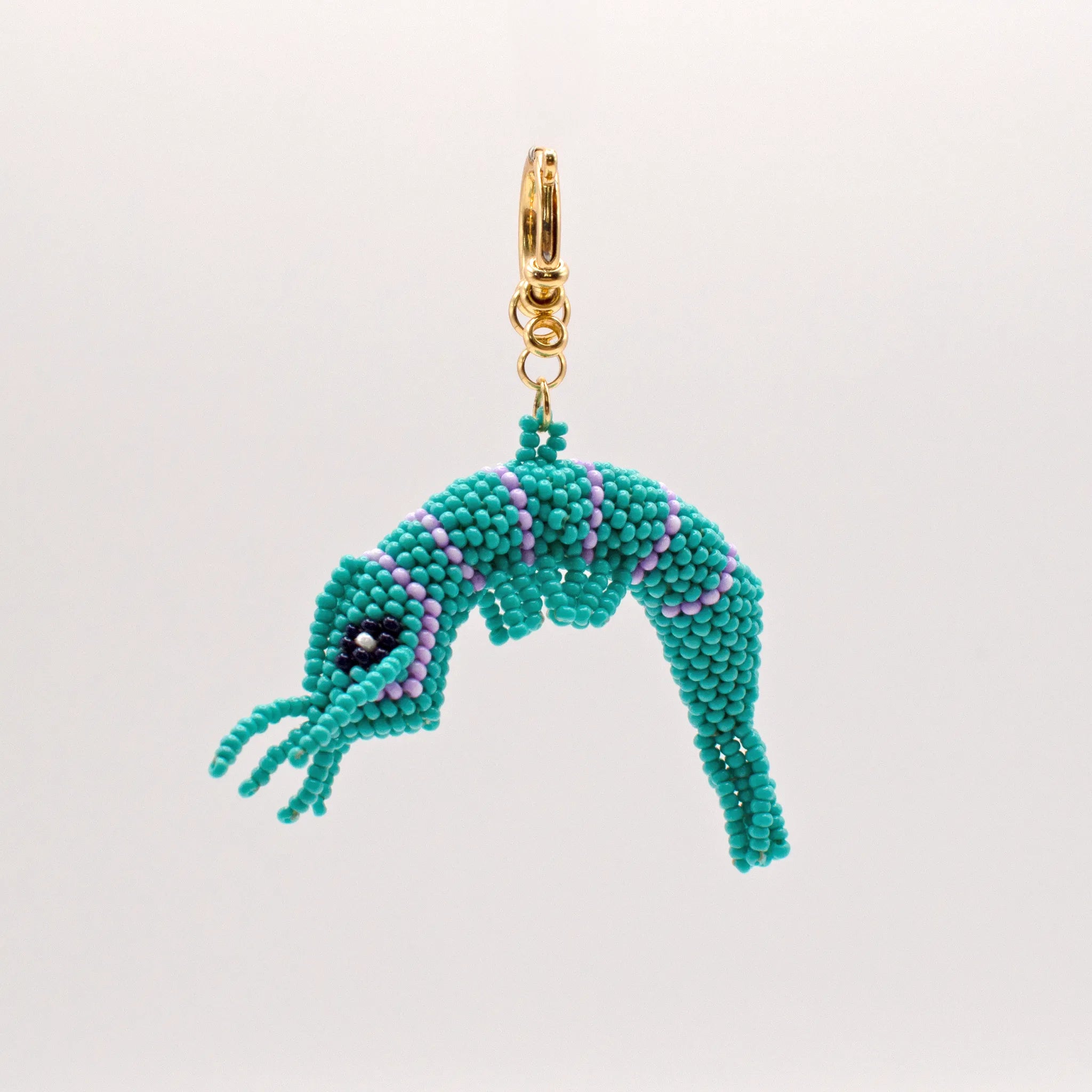 Turquoise Shrimp Charm