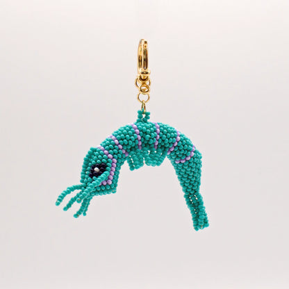 Turquoise Shrimp Charm