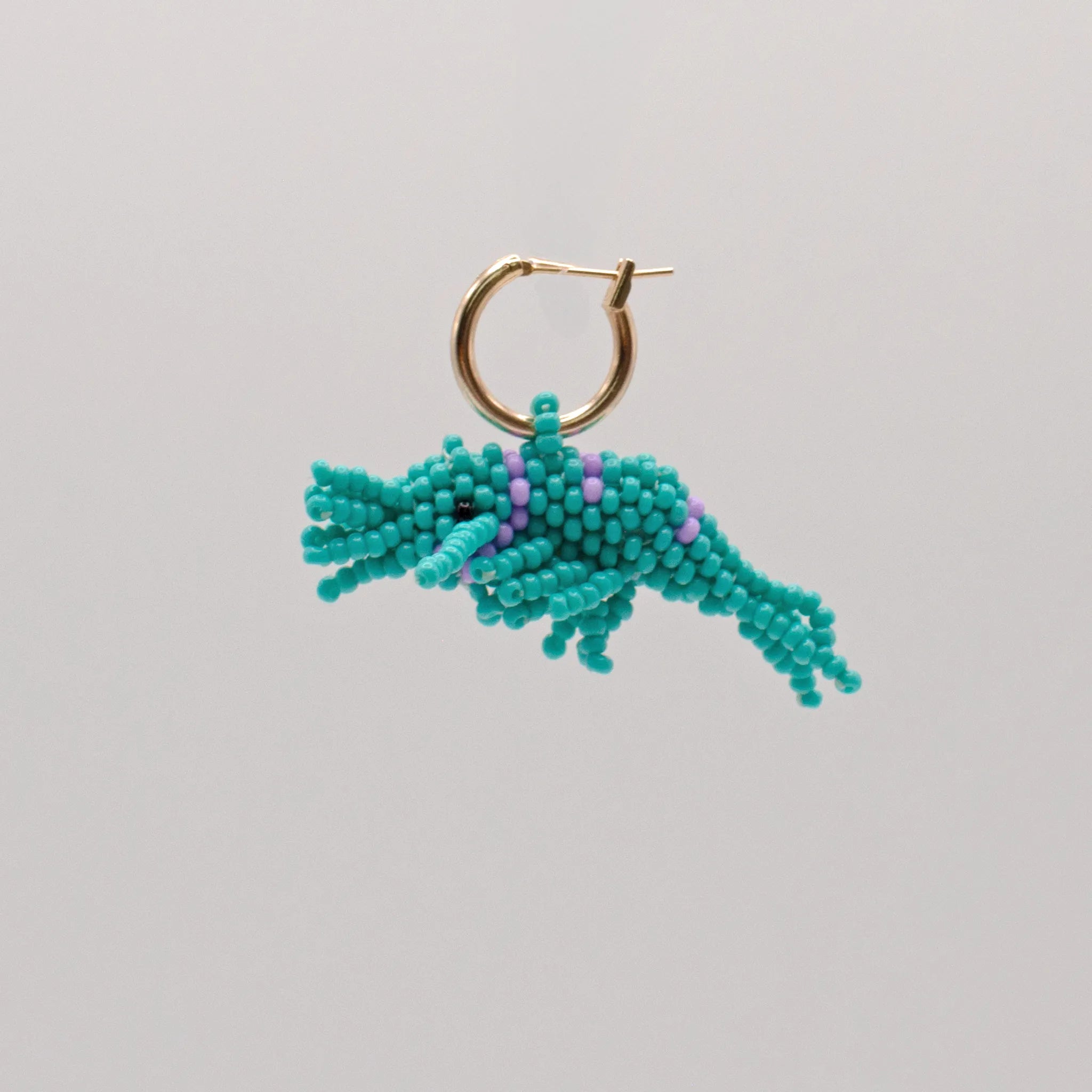Turquoise Shrimp Hoop Earring