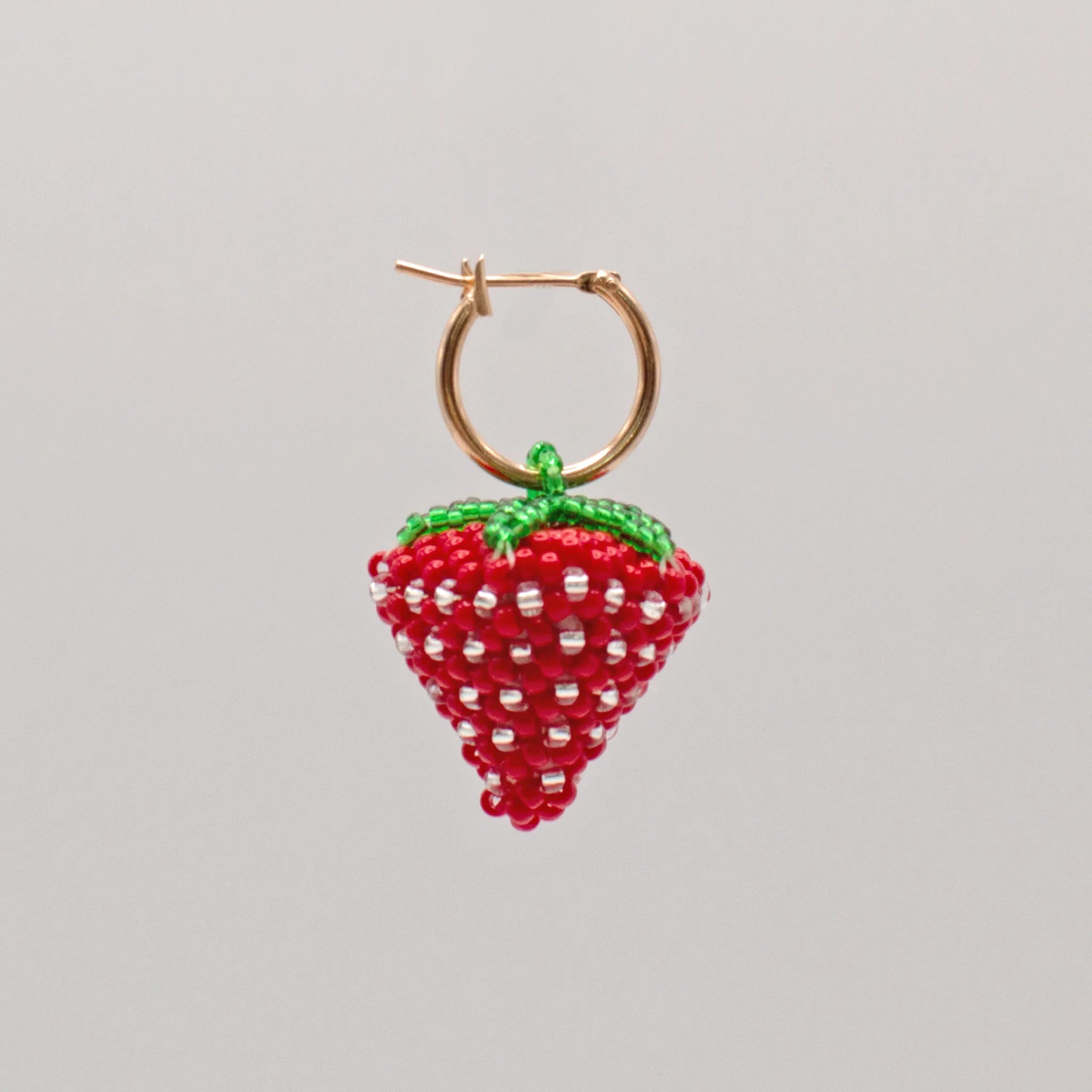 Strawberry Hoop Earring