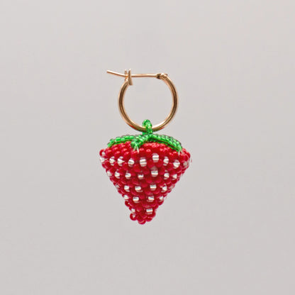 Strawberry Hoop Earring